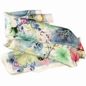 Foulard quadrato stampa fiori e gemme Braccialini