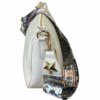 Borsa con doppia tracolla MBRC Avorio Laterale